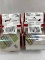 (2) 3M Scotch 1.88" x 800" Clear Package & Heavy Duty Mailing Tape w/ Dispenser