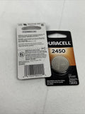 (2) DURACELL 2450 Button Coin Battery Lithium 3 volt DL2450 CR2450 Security