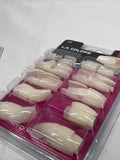 LA Colors Press On Nails French Overlap Oval shape Medium Length Full Cover