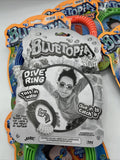 (3) BlueTopia Dive Rings Blue, Green & Orange Easy Grip Pool Toys Weighted Hoop