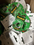 (34) Scotch Magic Tape 3M. 3/4in x 450in. Or 650in 34 Rolls Total w/ Dispenser