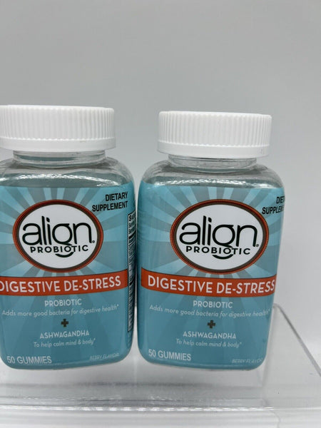 (2) Align Probiotic Supplement Digestive De-Stress Berry 50 Gummies Ea. 10/23