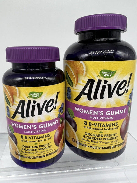 (2) Nature's Way Alive! Women's Gummy Multivitamin and 130 Count + 60 10/23
