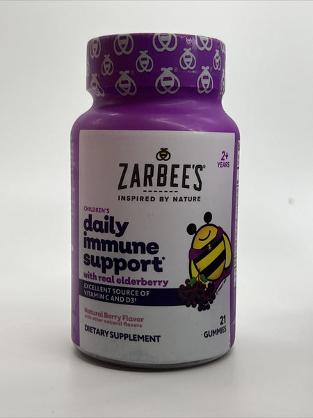 Zarbee's Children's Daily Immune Support Elderberry 21 Gummies 10/23 BUYMORESAVE