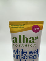 Alba Botanica Sunscreen While Wet Sunscreen Lotion Broad SPF 40 Combine Ship!