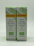 (2) Burt's Bees Calming Day Lotion SPF 30 Sensitive Aloe Rice Milk 1.8 Oz 2/24+
