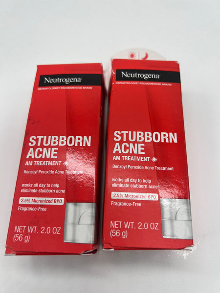 (2) Neutrogena Stubborn Blemish Morning Treatment  Face Breakout 2oz