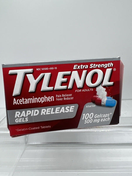 TYLENOL Extra Strength  Pain Reliever - 100 Rapid Release Gelcaps  - 02/25