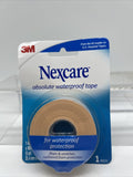 Nexcare Absolute Waterproof Tape Bandage Protect Blisters Cut Medium Hold 1” 5yd