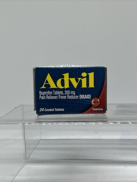 Advil Pain Reliever Fever Reducer 24 Coated Tablets Travel Purse 12/25