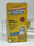 Aspercreme Maximum Strength Muscle & Joint Pain Relief Numbing Roll-On  2.5oz