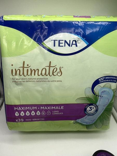 TENA Intimates Maximum Long Incontinence Bladder Control Pads 39ct COMBINE SHIP