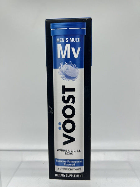 Voost Mens MultiVitamin Effervescent Drink 20 Tablets Blueberry 2/24COMBINESHIP