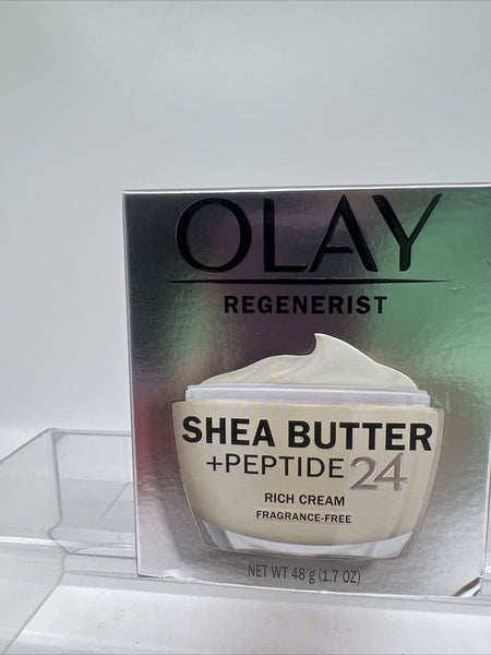 Olay Regenerist Shea Butter + Peptide 24 Face Moisturizer Fragrance-Free -1.7oz