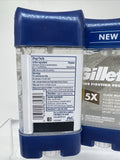 (2) Gillette 5X Clase Mundial Gel Deodorant Sweat Antiperspirant 3.8oz