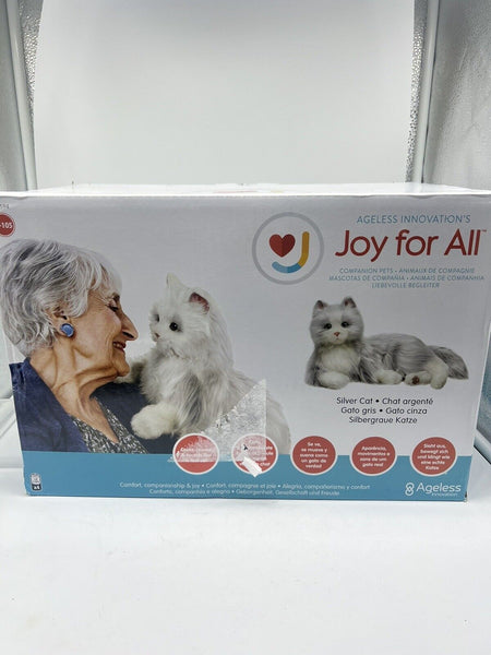 Ageless Innovation Joy For All Companion Pets Silver Cat Battery Interactive NEW