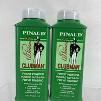 (2) Clubman Pinaud Finest Powder Aftershave Haircut World Famous fresh 4 oz