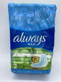 Size 2 ALWAYS MAXI - Long Super Size w/ Flexi-Wings - 32 Pads fresh