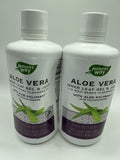 (2) Nature’s Way, Aloe Vera Gel & Juice Organic- 33.8 fl oz each