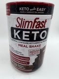 (2) Slim Fast Keto Meal Replacement Powder Brownie Batter Fudge Low Carb 13.4oz