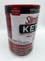 (2) Slim Fast Keto Meal Replacement Powder Brownie Batter Fudge Low Carb 13.4oz
