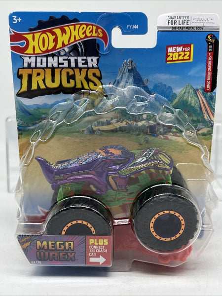 2022 Hot Wheels Monster Trucks Mega-Wrex￼ Comic Book Crasher 67/75 COMBINE SHIP