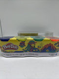 Hasbro Play-Doh Modeling Compound 4 Pack Colors Orange Blue Green Yellow 16oz