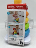 Fisher-Price Baby Stacking Toy Rock-A-Stack RolyPoly Base 5 Colorful Ring Rattle