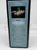 THE ORIGINAL FUN WORKSHOP Disco String Lights 8 LED Lights SILVER Mirror Ball
