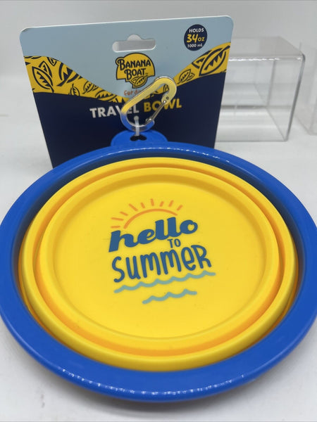 Banana Bowl For Dogs Collapsible Travel Bowl Camping Carabiner ￼34oz COMBINESHIP