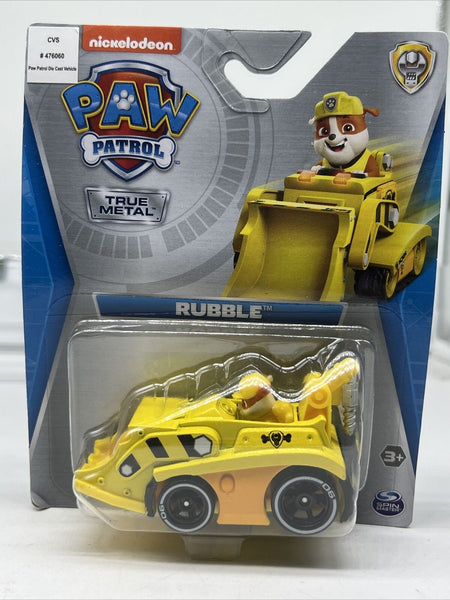 Nickelodeon Paw Patrol Dino Rescue Rubble Die-Cast Vehicle True Metal Toy Cart