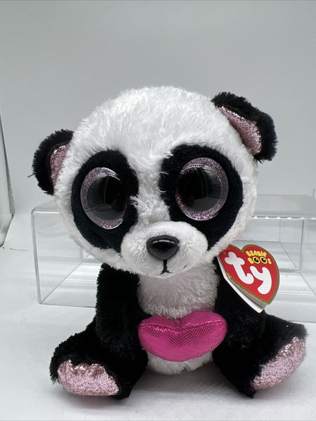 Ty Beanie Boos - ESME the Valentines Day Panda Bear (6 Inch) 2023 NEW Plush Toy