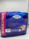 S/M Tena Intimates Overnight Incontinence Underwear Small 32-42” 18 Count