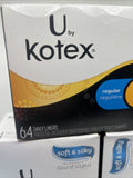 U by Kotex Security Lightdays Panty Liners Light Absorbency Long 192 Count