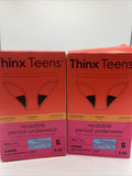 (2) Thinx Teens Reusable Period Underwear S 9-10 Super Absorbency Bikini Cut