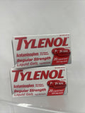 (2) Tylenol Regular Pain Reliever Fever Reducer Liquid Gels 325mg 20ct 7/24