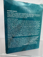 YUNI Large Beauty Shower Sheets Neem Peppermint & Citrus 12 Wipes COMBINE SHIP