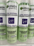 (6) Garnier Green Lab Ultra Smoothing Creme Cleanser Amino-Berry Nourish 5.1 Oz