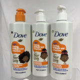 (3) Dove Kids Care Hair Love Shea Butter & Coconut Oil Shampoo Conditioner 17.5