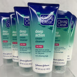(6) Clean & Clear Deep Action Creme Cleanser Salicylic Combination OilFree 6.5oz