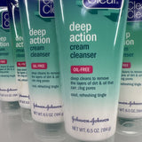 (6) Clean & Clear Deep Action Creme Cleanser Salicylic Combination OilFree 6.5oz