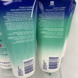 (6) Clean & Clear Deep Action Creme Cleanser Salicylic Combination OilFree 6.5oz