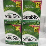 (4) Stridex Sensitive w/Aloe 110 Soft Touch Pad Salicylic Acid Medication 06/24