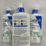 (3) CeraVe Daily Moisturizing Lotion With Bonus Foaming Facial Cleanser 12oz