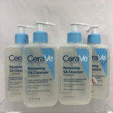 (4) CERAVE SA RENEWING CLEANSER NORMAL Fragrance Free Exfoliate Smoothing ￼ 8 OZ