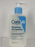 (4) CERAVE SA RENEWING CLEANSER NORMAL Fragrance Free Exfoliate Smoothing ￼ 8 OZ
