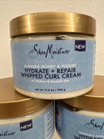(3) Shea Moisture Manuka Honey & Yogurt Hydrate+Repair Whipped Curl Creme 11.5oz