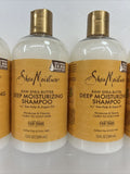 (4) Shea Moisture Raw Shea Butter Deep Moisturizing Shampoo Sea Kelp Hair 13oz