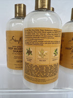 (4) Shea Moisture Raw Shea Butter Deep Moisturizing Shampoo Sea Kelp Hair 13oz
