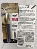 (2) L'Oreal 365 Black Brown Voluminous Mascara Maximize Waterproof ￼.26oz